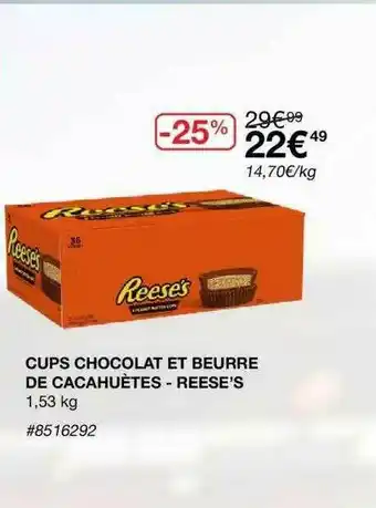 Costco Cups Chocolat E Beurre De Cacahuètes Reese's offre