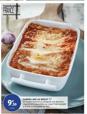 Intermarché Contact Cannelloni Au Bœuf offre