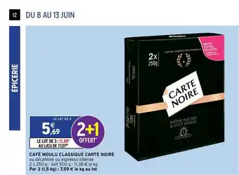 Intermarché Express Café Moulu Classique Carte Noire offre