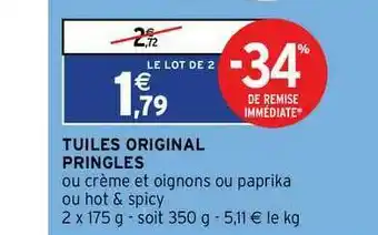 Intermarché Express Tuiles Original Pringles offre