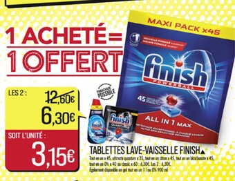 Match Tablettes Lave-Vaisselle Finish offre