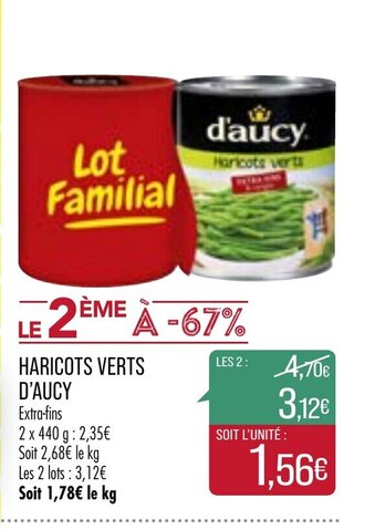 Match Haricots Verts D'Aucy offre