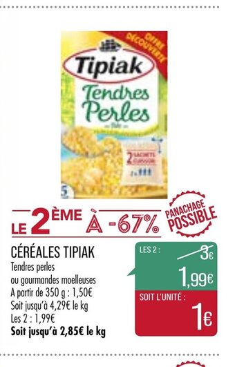 Match Céréales Tipiak offre
