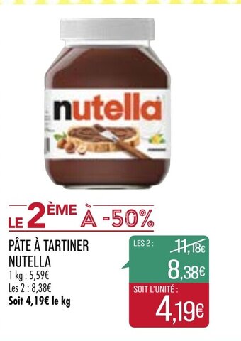 Match Pâte à Tartiner Nutella offre
