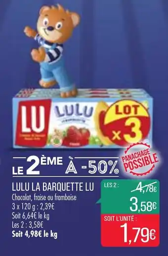 Match Lulu La Barquette Lu offre