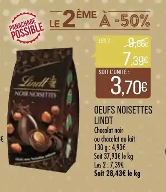 Match Œufs Noisettes Lindt offre