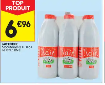 Leader Price Lait entier offre