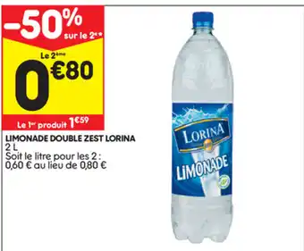 Leader Price Limonade Double Zest Lorina offre