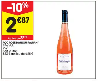 Leader Price AOC Rosé d'Anjou Falban offre