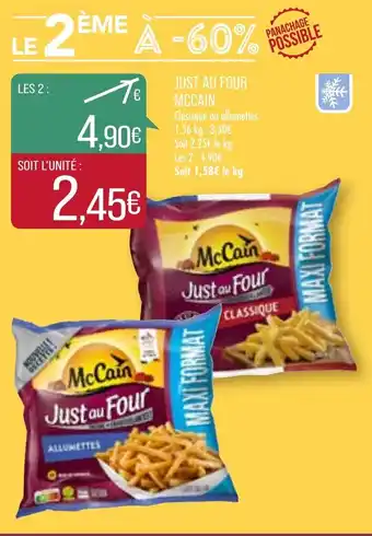 Match Just au Four Mccain offre