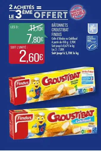 Match Bâtonnets Croustibat Findus offre