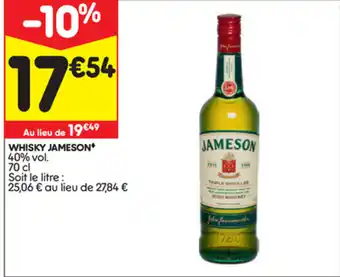 Leader Price Whisky Jameson offre