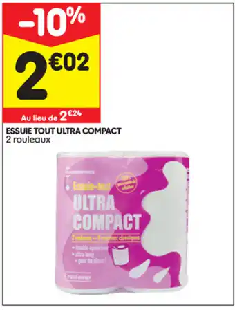 Leader Price Essuie Tout Ultra Compact offre