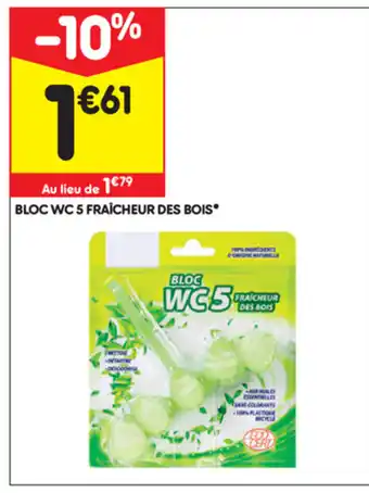 Leader Price Bloc WC 5 Fraîcheur Des Bois offre