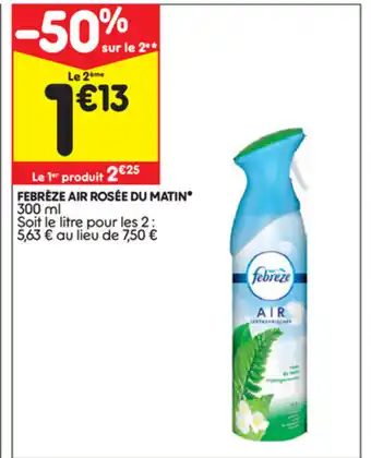 Leader Price Febreze Air Rosée du Matin offre