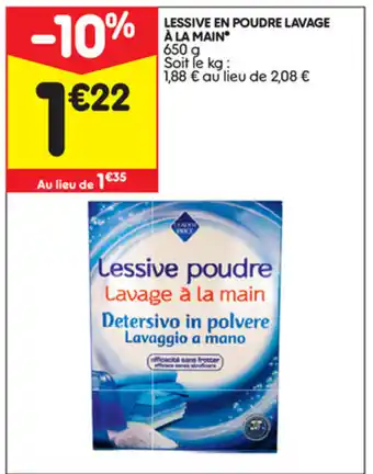 Leader Price Lessive en Poudre Lavage à la Main offre