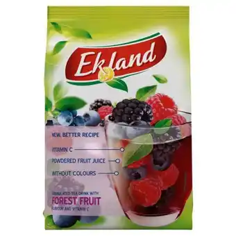 Ekland azonnal oldódó erdei vegyesgyümölcs ízű tea üdítőitalpor c-vitaminnal 300 g