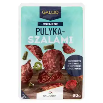 Gallio szeletelt csemege pulyka szalámi 80 g
