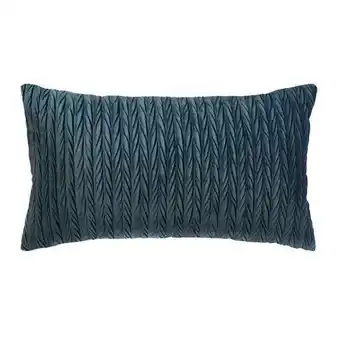 Halszálka mintás díszpárna, 30x50 cm, olajzöld - chevron - butopêa