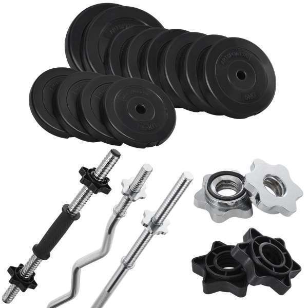 Eshopist Súlyzószett 3 in 1 (rövid, hosszú, hajlított) 60kg súllyal ajánlat