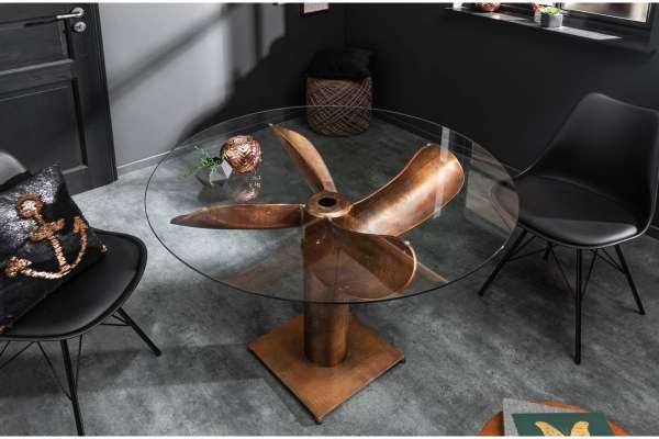 Estilofina Stílusos étkezőasztal propeller 94 cm réz ajánlat