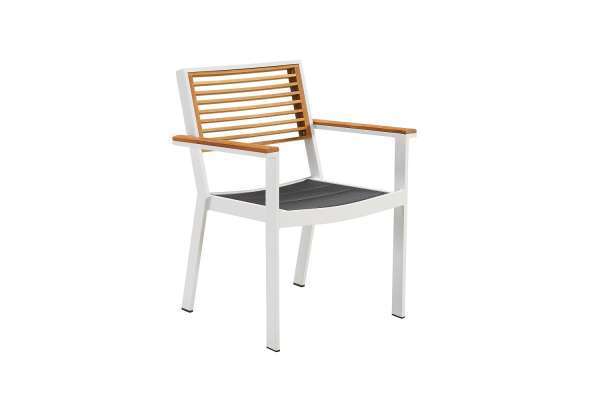 Estilofina Kerti étkező szék higold - york dining arm chair white/black ajánlat