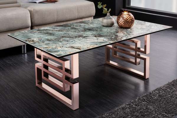 Estilofina Design dohányzóasztal salus 100 cm türkiz - márvány utánzata ajánlat