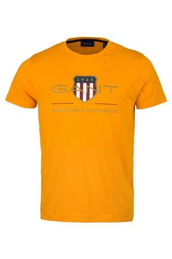 Póló gant archive shield ss t-shirt sárga