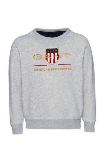 Melegítő felső gant archive shield c-neck sweat szürke