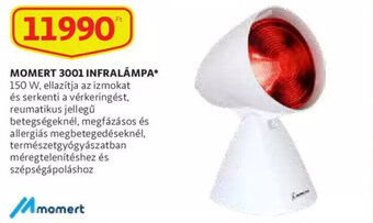 Auchan MOMERT 3001 INFRALÁMPA 150 W, ellazítja az izmokat és serkenti a vérkeringést, reumatikus jellegű betegségeknél ajánlat