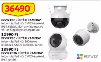 Auchan Ezviz c8c kültéri kamera felbontás: Full HD, CMOS érzékelő, IP65, kültéri ajánlat