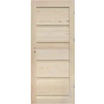 Genewa fenyő beltéri ajtó, 90x210cm jobb, gerébtokkal