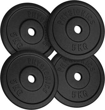 Physionics súlyzó készlet 4 x 5 kg öntöttvas 31 mm