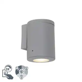 Lámpa és Fény Fali lámpa szürke ip55 1 x gu10 háromlépcsős fényerőszabályzóval - franca ajánlat