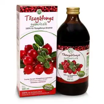 Mannavita tőzegáfonya gyümölcslé 100%-os, 500 ml