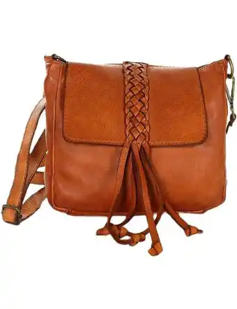 Marco mazzini barna vintage crossbody kézitáska kötött övvel