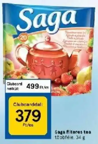 Tesco Saga fiteres tea töbféle ajánlat