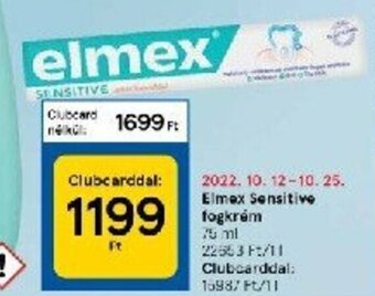 Tesco Elmex Sensitive fogkrém 75 ml ajánlat