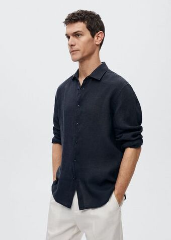 100% lenszövet regular fit ing