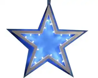Karácsonyi függesztéses csillag 25cm/20x led - hideg fehér