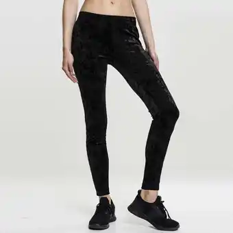 Urban classics ladies velvet leggings black