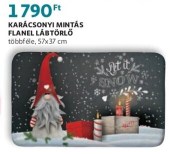 Auchan Karácsonyi Mintás Flanel Lábtörlő ajánlat