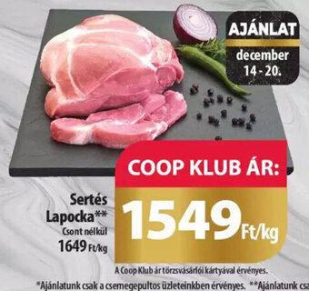 Coop Sertés Lapocka 1 kg ajánlat