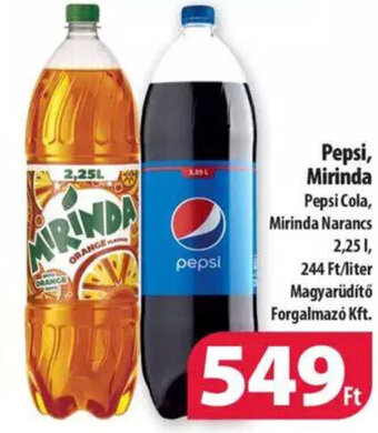 Coop Pepsi, Mirinda Pepsi Cola, Mirinda Narancs 2,25 L ajánlat