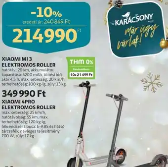 Auchan Xiaomi MI 3 Elektromos Roller ajánlat