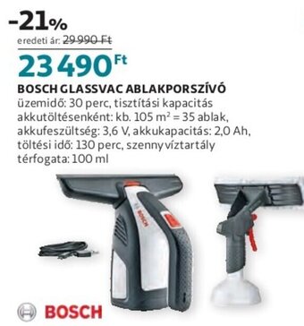 Auchan Bosch Glassvac Ablakporszívó ajánlat