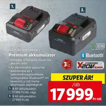 Lidl Parkside Prémium akkumulátor Erőteljes, intelligens lÍtium-ion akkumulátor, Az akkumulátor adatainak lekérdezése és a tekjesÍ ajánlat