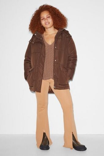 Clockhouse - quilted jacket with hood - recycled