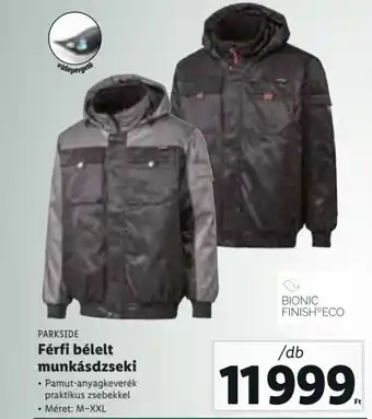 Lidl Parkside Férfi bélelt munkásdyseki Pamut-anyagkeverék praktikus zsebekkel Méret: M-XXL ajánlat