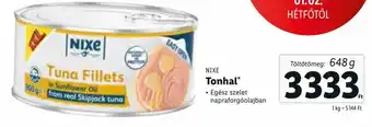 Nixe Tonhal Egész szelet napraforgöolajban 648 g